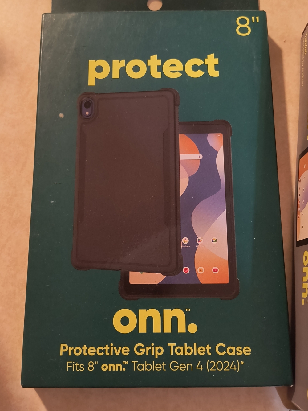 onn. 8" Tablet AND Protective Grip Case - Black